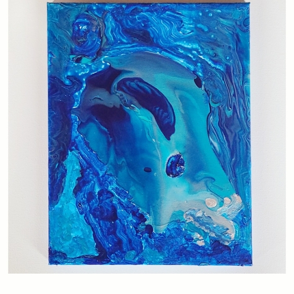 Other - Blue Abstract Design Canvas Picture 11x14 Inches